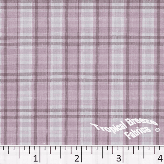 Rose Plaid Yarn Dyed Poly Cotton Fabric