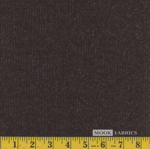 Solid Black Hatchi Rayon Rib Brushed Sweater Knit Fabric