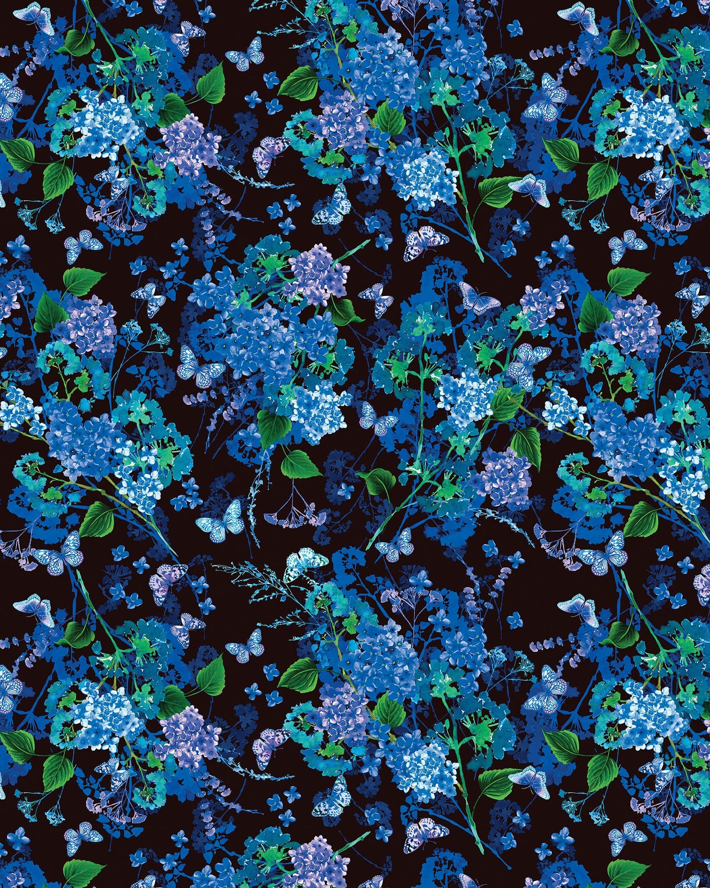 Benartex Butterfly Bliss Blissful Bouquet Quilting Cotton Fabric- Black