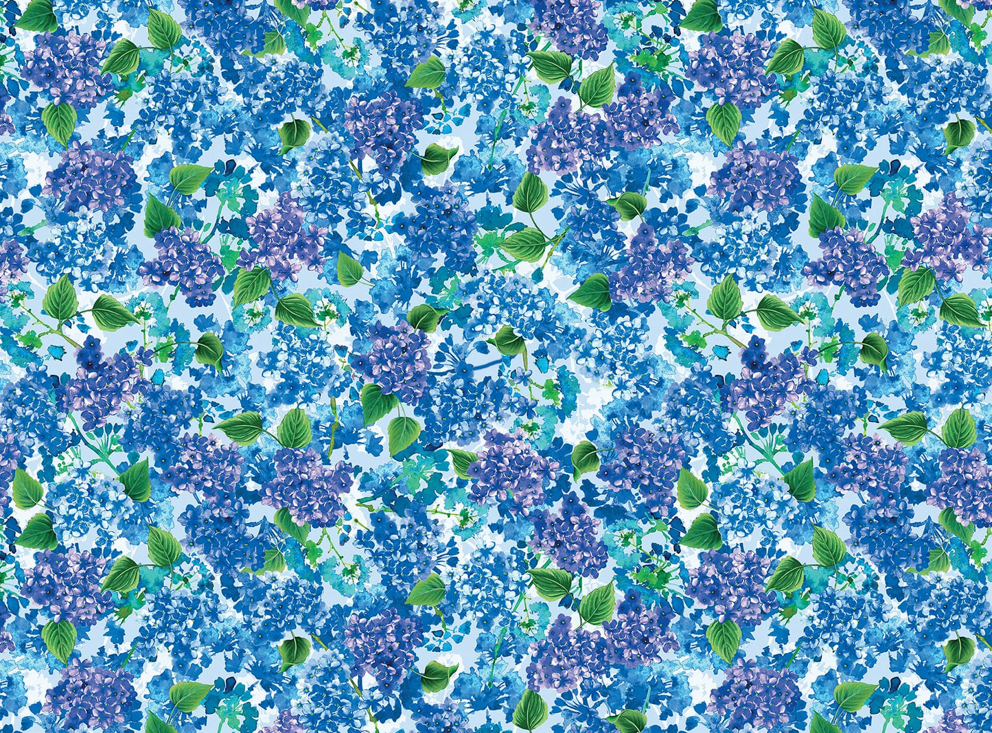 Benartex Butterfly Bliss Floral Bliss Quilting Cotton Fabric- Light Blue
