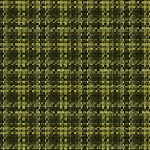 Benartex Turkey Time Plaid Tradition Quilting Cotton Fabric- Leaf