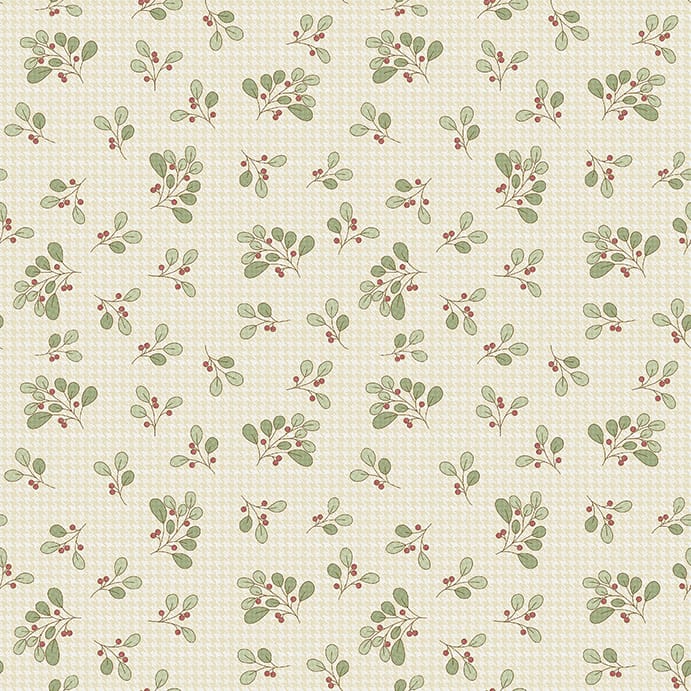 Benartex ABC's Berry Sprig Quilting Cotton Fabric- Medium Tan