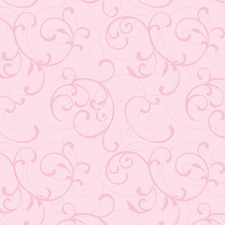 Benartex Dot & Flow Scroll Quilting Cotton Fabric- Light Rose