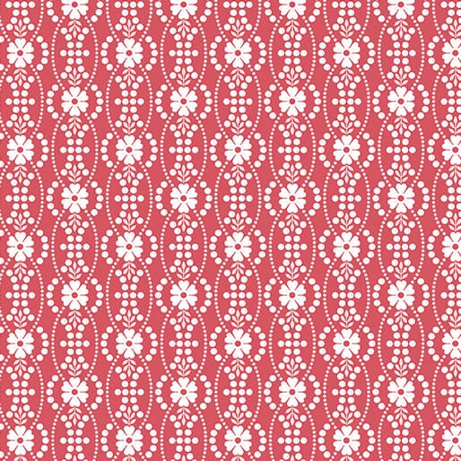 Benartex French Romance Octavia Quilting Cotton Fabric- Red