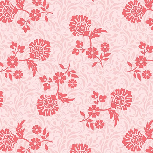 Benartex French Romance Sophie Quilting Cotton Fabric- Pink