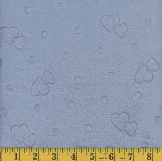 Soft Chambray Heart Dot Fleece Flannel