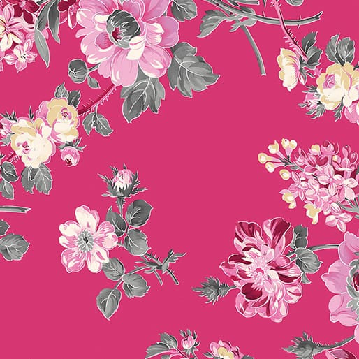 Benartex Promise Me Grandiflora Quilting Cotton Fabric- Rose