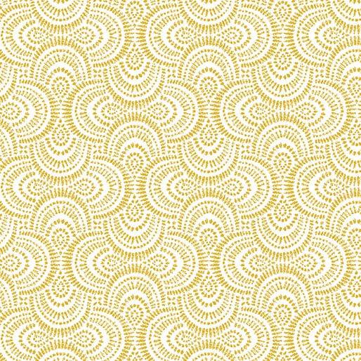 Benartex Promise Me Pathways Quilting Cotton Fabric- Gold