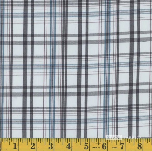 Oxford Adrian Dodger Plaid Poly Cotton Fabric