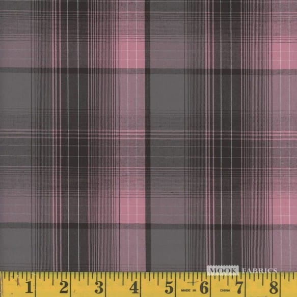 Oxford MB Pink Plaid Poly Cotton Fabric