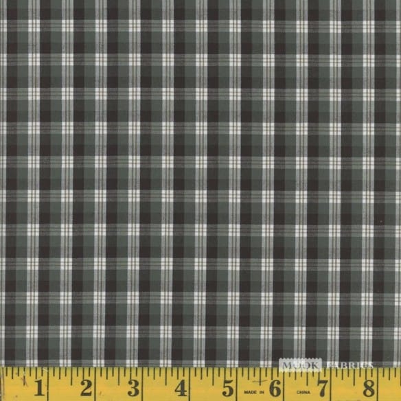 Oxford Wade Dark Green Plaid Poly Cotton Fabric