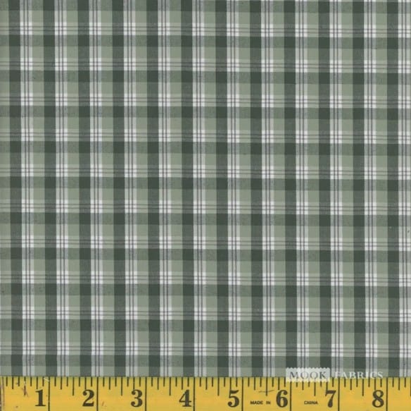 Oxford Wade Dark Sage Plaid Poly Cotton Fabric