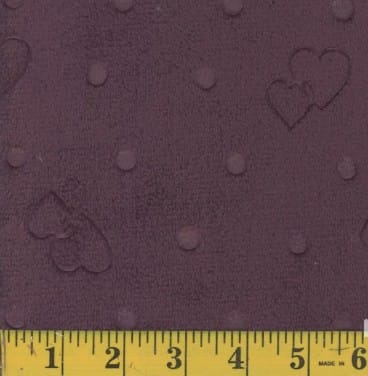 Deep Purple Heart Dot Fleece Flannel
