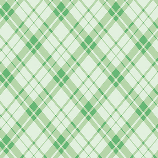 Benartex Sunshine Days Plaid Quilting Cotton Fabric- Green