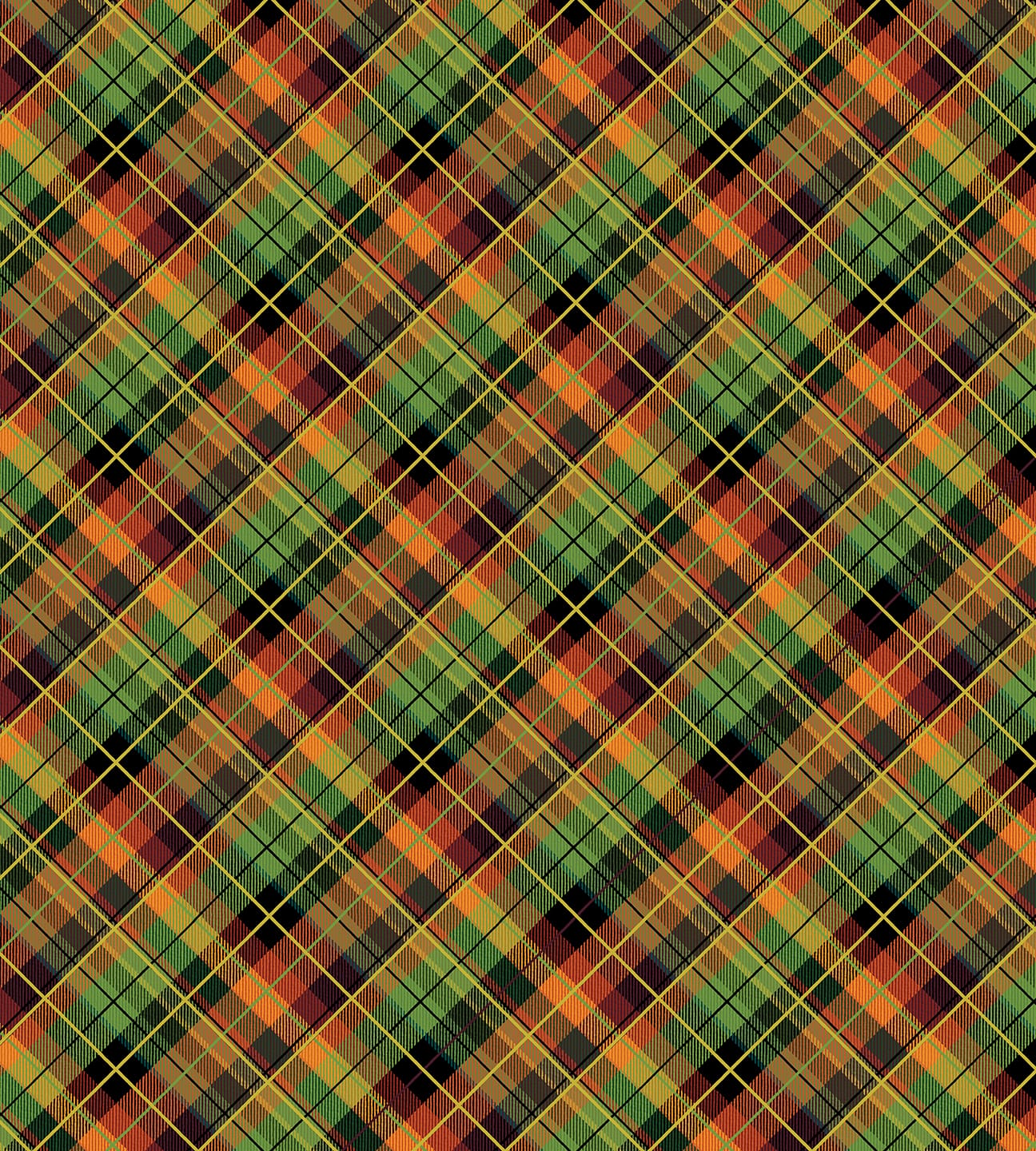 Benartex Gather Together Gather Together Plaid Quilting Cotton Fabric- Green/Brown