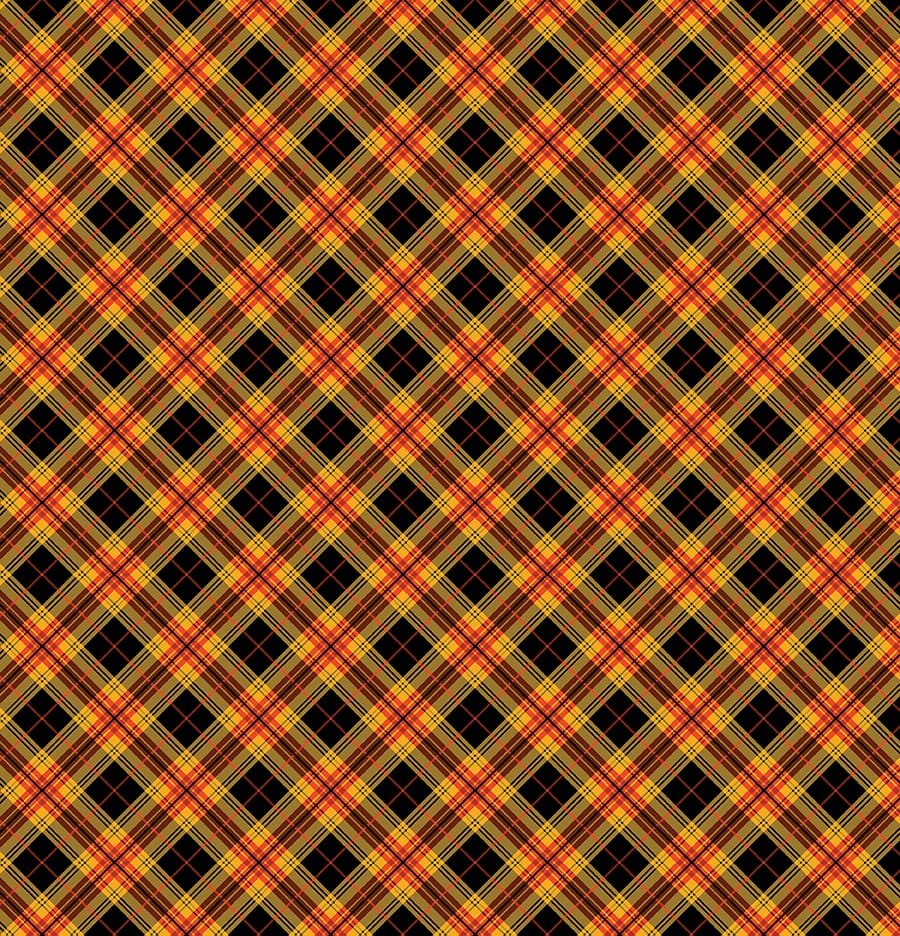 Benartex Cider House Autumnal Plaid Quilting Cotton Fabric- Black/Russet
