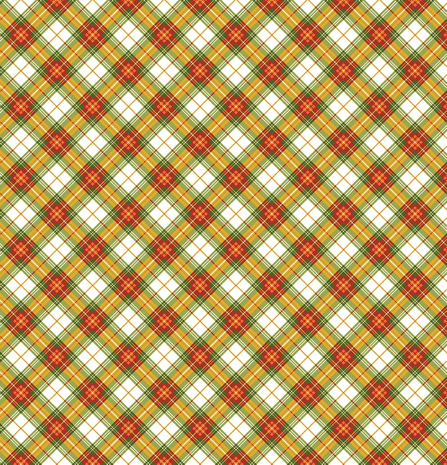 Benartex Cider House Autumnal Plaid Quilting Cotton Fabric- Ivory/Russet