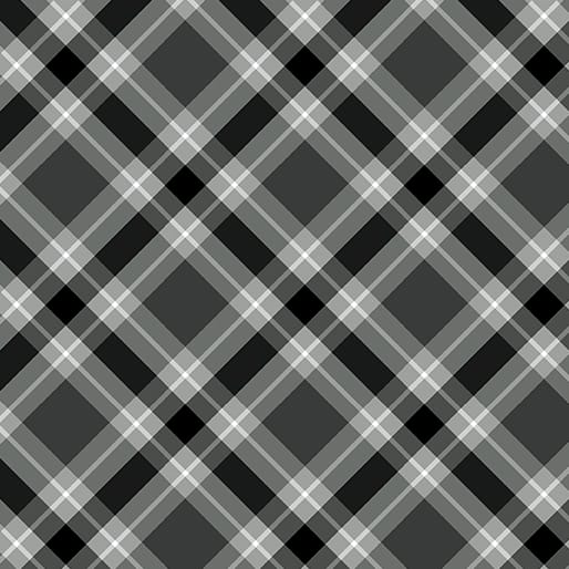 Benartex Plaid 108" Quilt Backing- Gray
