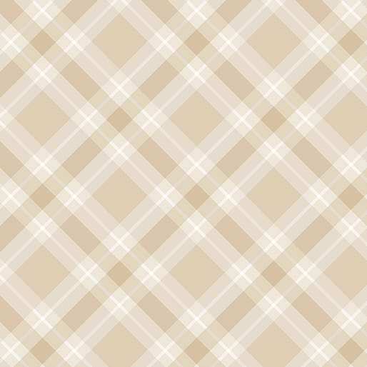 Benartex Plaid 108" Quilt Backing- Ecru