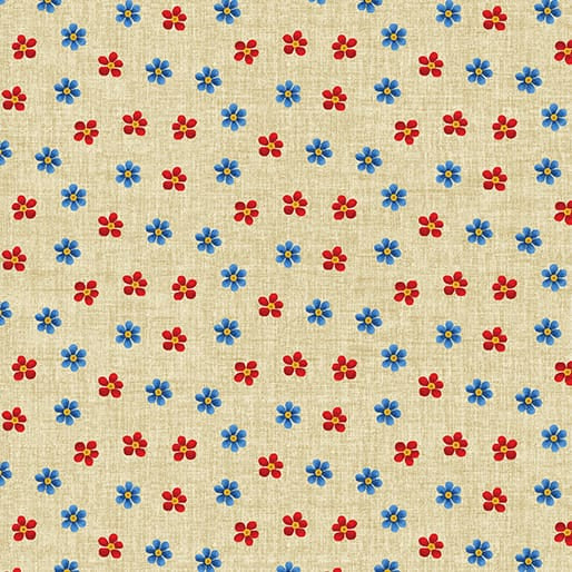 Benartex Something To Crow About Petal Flower Quilting Cotton Fabric- Natural