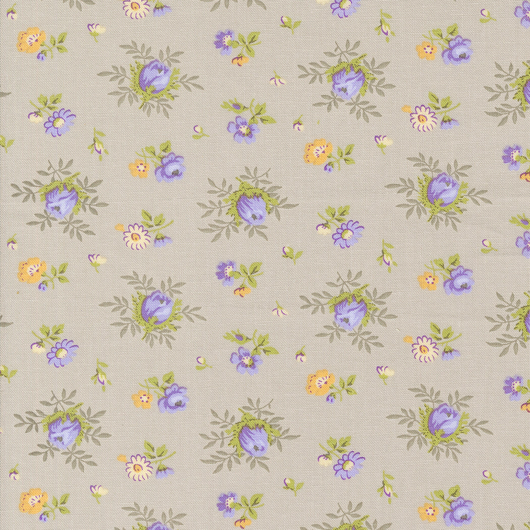 Moda Georgia Medium Floral Quilting Cotton Fabric- Stone
