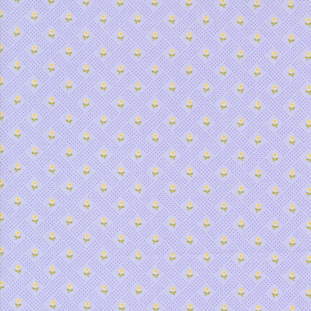 Moda Georgia Diagonal Floral Quilting Cotton Fabric- Lavender