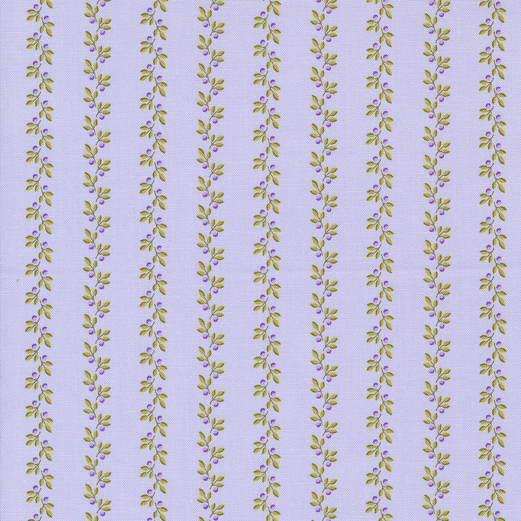 Moda Georgia Tiny Floral Stripe Quilting Cotton Fabric- Lavender