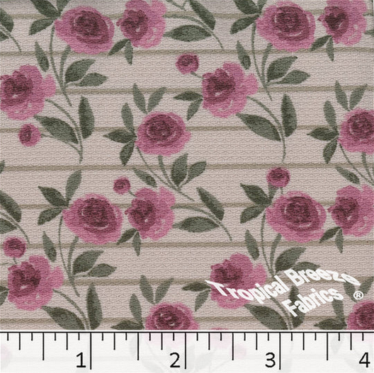 Rose Floral Honeybee Knit Fabric