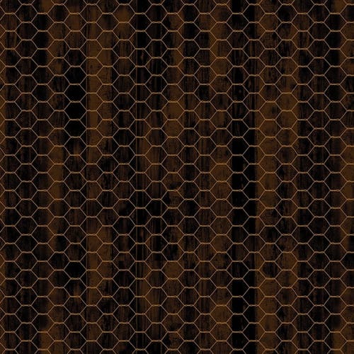 Henry Glass Chicken Shack Chicken Wire Quilting Cotton Fabric- Brown