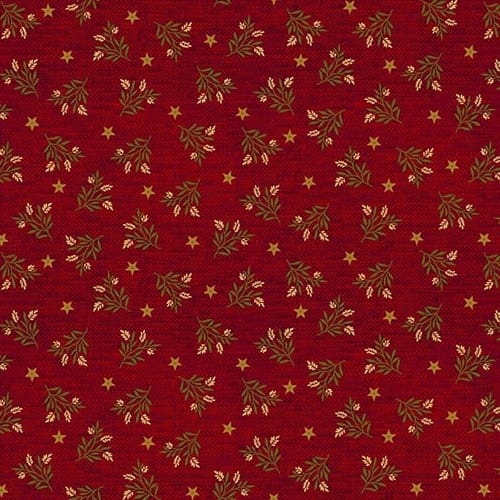 Henry Glass Chicken Shack Small Wheat Toss Quilting Cotton Fabric- Red