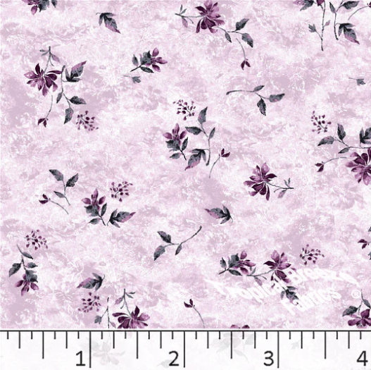 Orchid Scattered Floral Poly Cotton Fabric