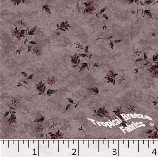 Redwood Scattered Floral Poly Cotton Fabric