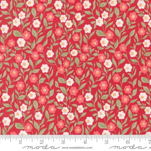 Moda Love Blooms Cupid Small Floral Quilting Cotton Fabric- Rose