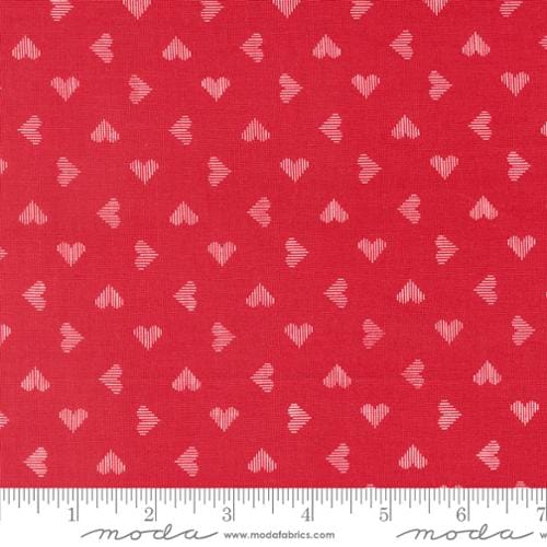 Moda Love Blooms Hearts Quilting Cotton Fabric- Rose