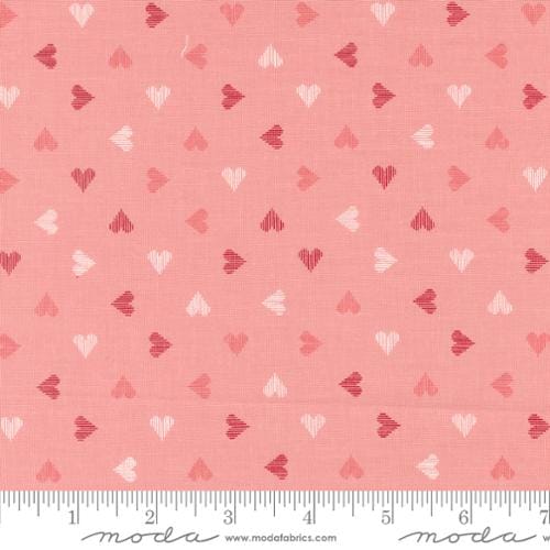 Moda Love Blooms Hearts Quilting Cotton Fabric- Blush