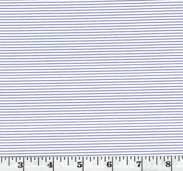 Navy & White Pin Stripe Poly Cotton Fabric