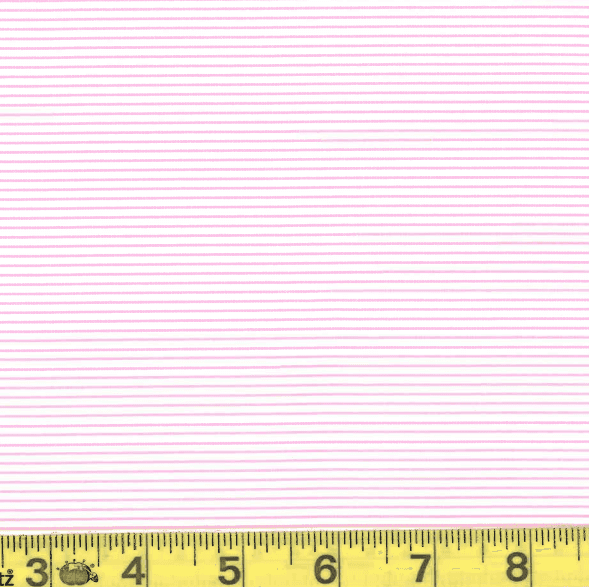 Pink & White Pin Stripe Poly Cotton Fabric