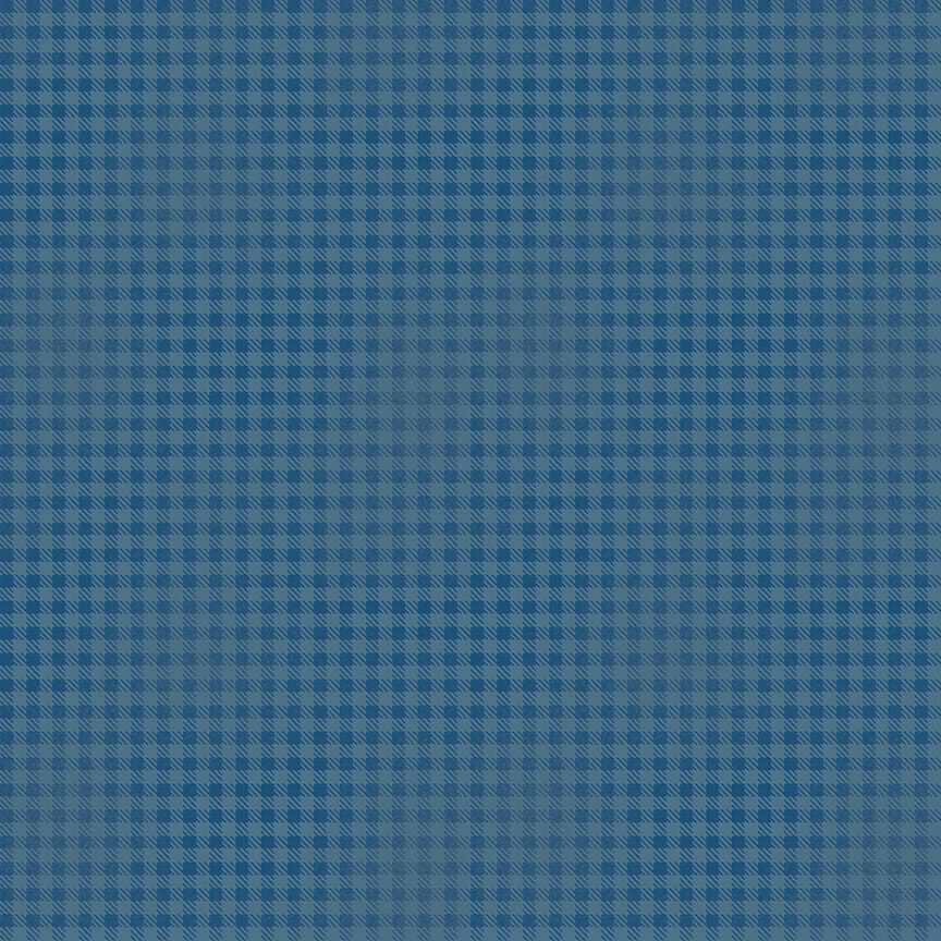 Benartex Heartland Wool Check Quilting Cotton Fabric- Blue