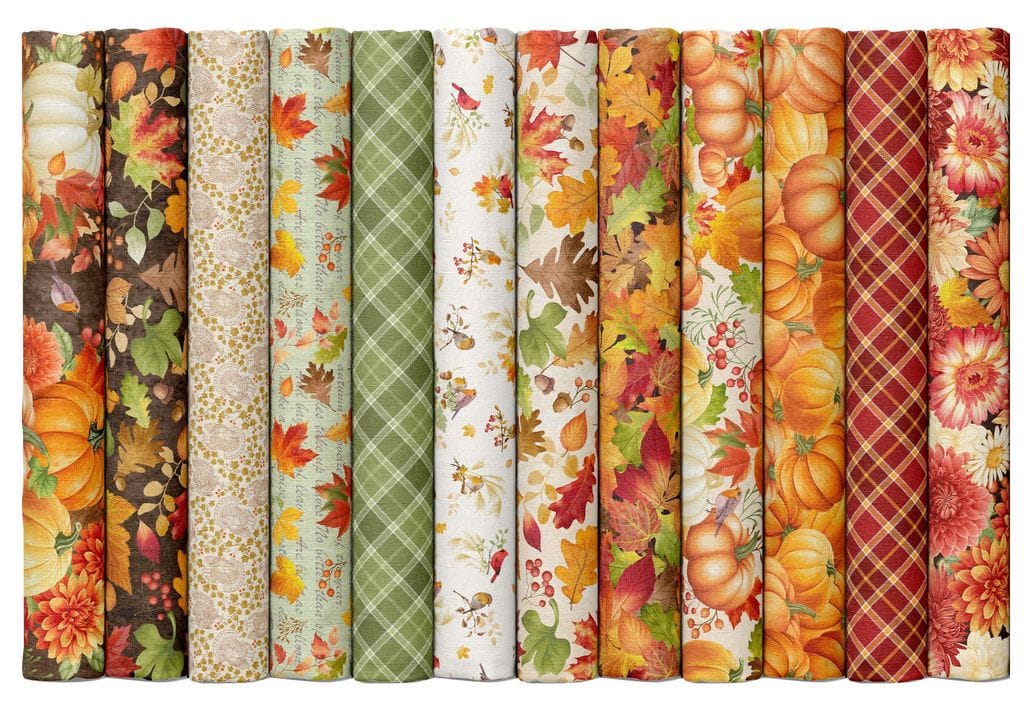 Timeless Treasures Gather With a Grateful Heart Harvest Panel 36" Placemats Quilting Cotton Fabric- Multi