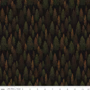 Riley Blake Pine Grove Trees Quilting Cotton Fabric- Black