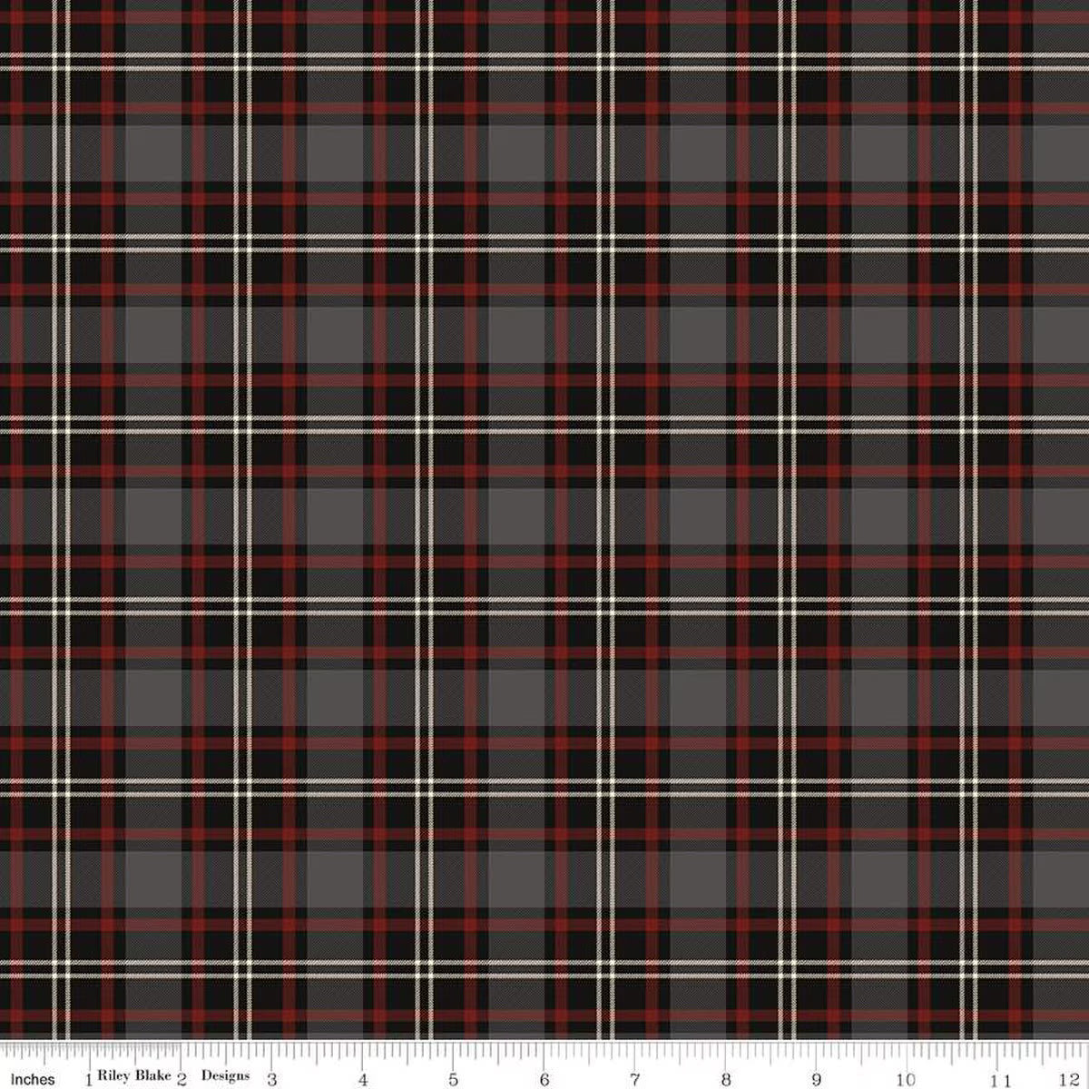 Riley Blake Pine Grove Plaid Quilting Cotton Fabric- Black