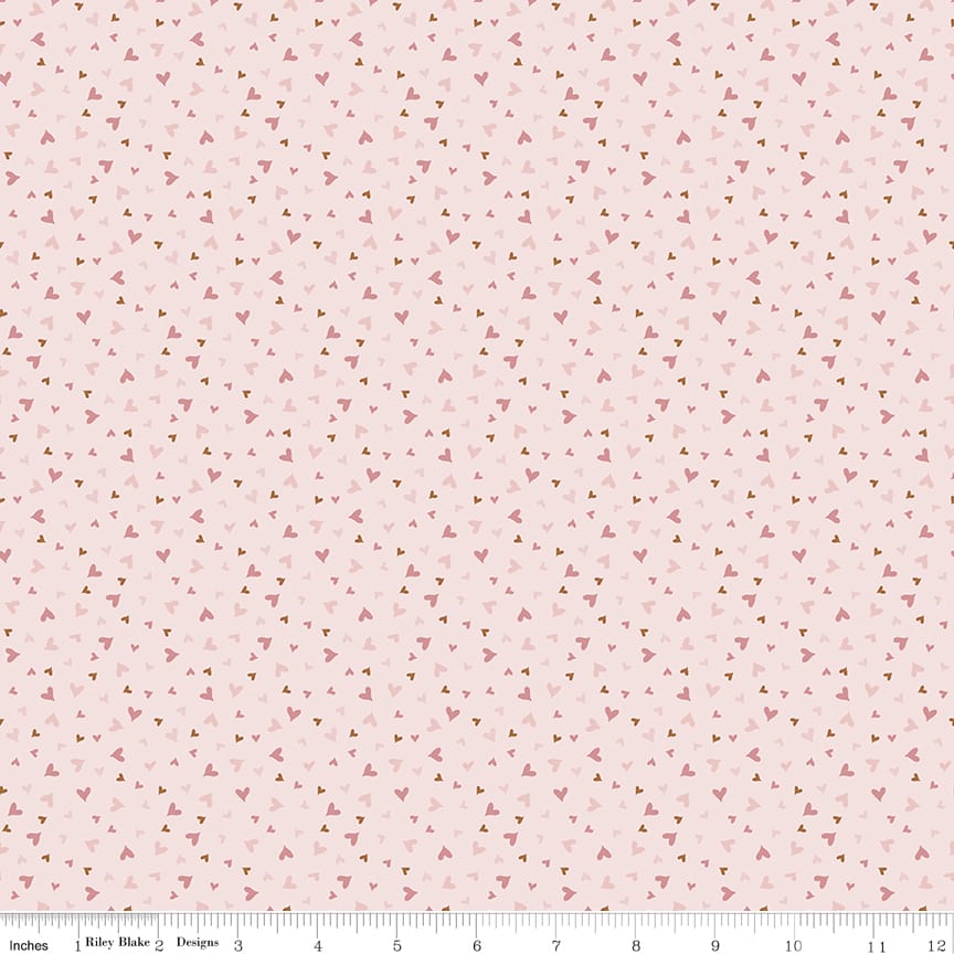 Riley Blake Baby Girl Hearts Quilting Cotton Fabric- Pink