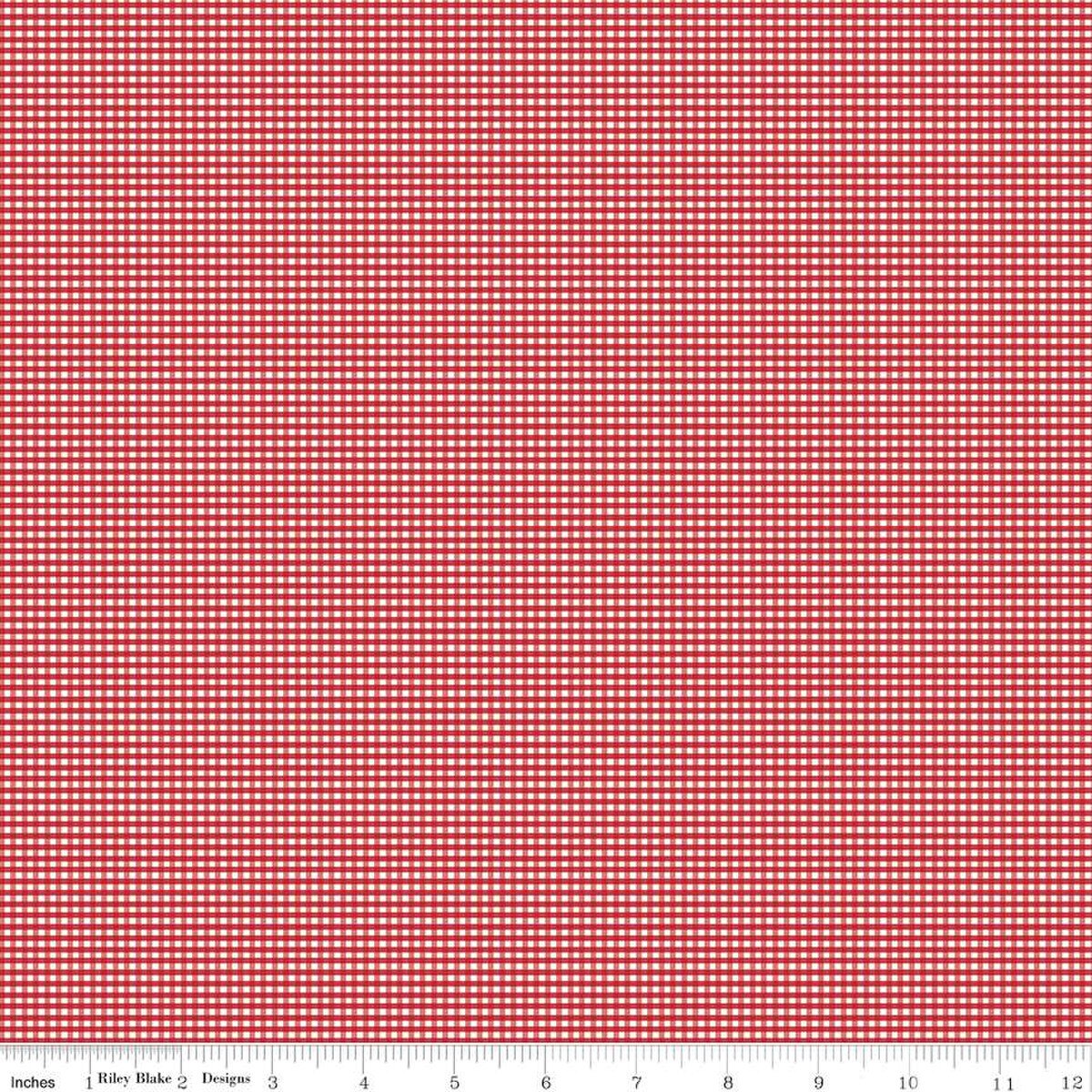 Riley Blake Micro 1/16" Gingham Quilting Cotton Fabric- Jazzberry