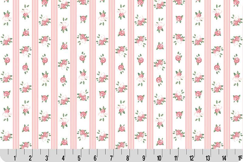 Shannon Fabrics Cottage Rose Lane Notting Hill Stripe Quilting Cuddle 43/44" wide- Seashell