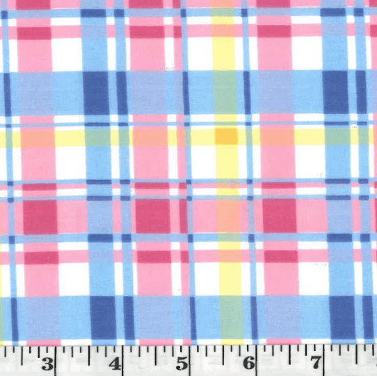 Multi Copper Plaid Poly Cotton Fabric