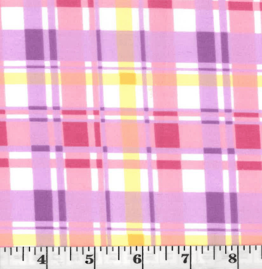 Pink Cooper Plaid Poly Cotton Fabric