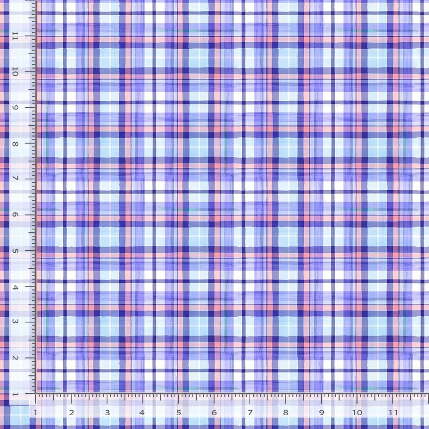 Timeless Treasures Faith Easter Plaid Quilting Cotton Fabric- Blue