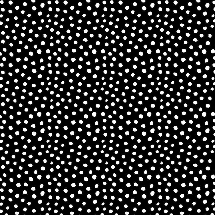 Timeless Treasures Sunflower Collection Irregular Spots Quilting Cotton Fabric- Black