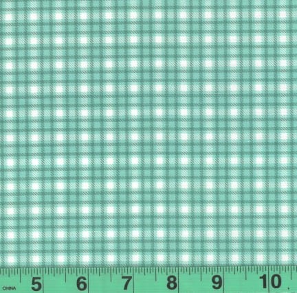 Bright Green Double Plaid Poly Cotton Fabric