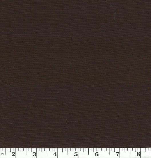 Solid Dark Brown Crinkle Polyester Fabric